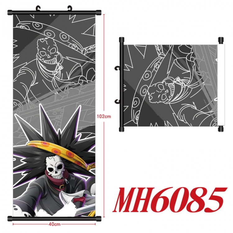 One Piece Anime black Plastic rod Cloth painting Wall Scroll 40X102CM  MH6085
