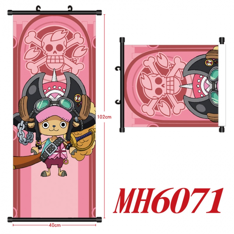 One Piece Anime black Plastic rod Cloth painting Wall Scroll 40X102CM  MH6071