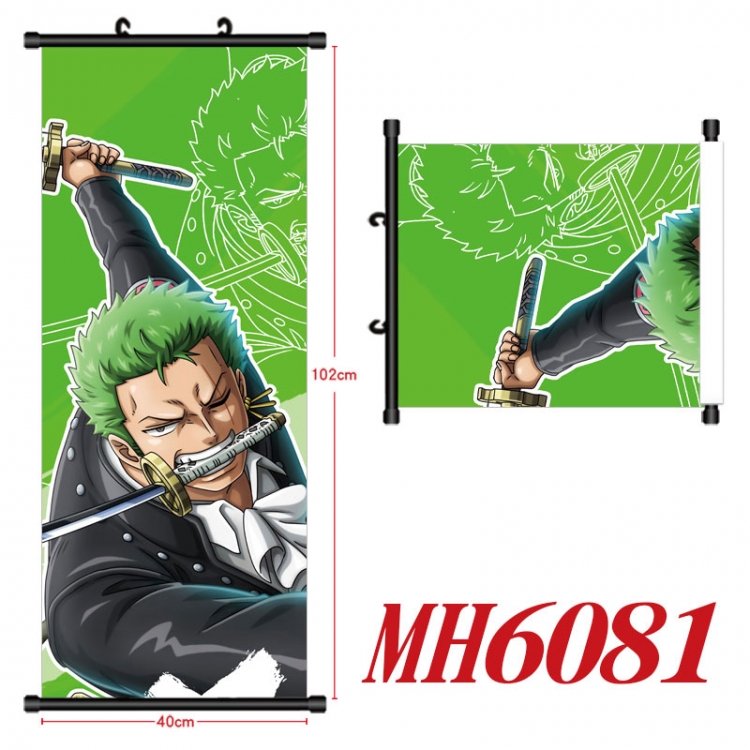 One Piece Anime black Plastic rod Cloth painting Wall Scroll 40X102CM  MH6081