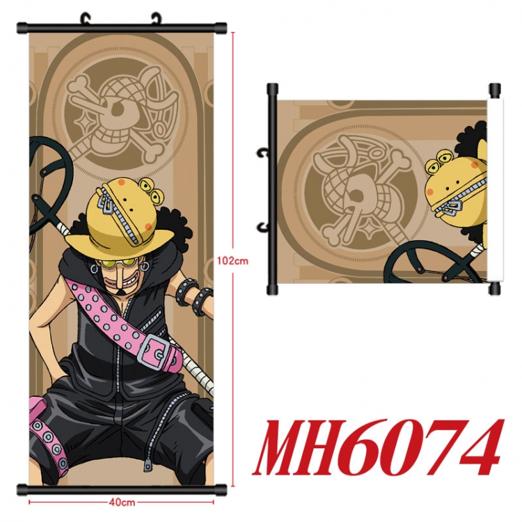 One Piece Anime black Plastic rod Cloth painting Wall Scroll 40X102CM  MH6074
