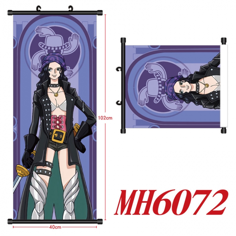 One Piece Anime black Plastic rod Cloth painting Wall Scroll 40X102CM  MH6072