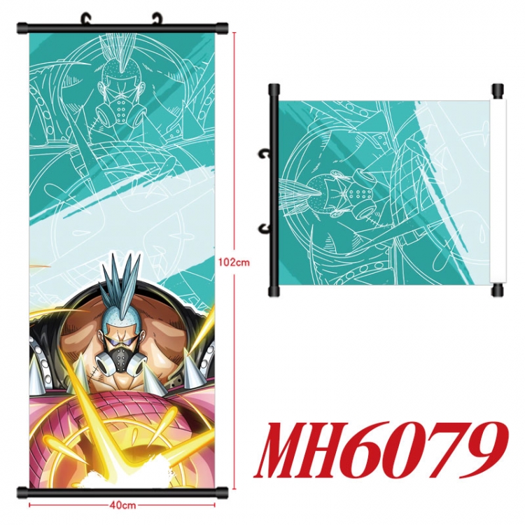 One Piece Anime black Plastic rod Cloth painting Wall Scroll 40X102CM MH6079