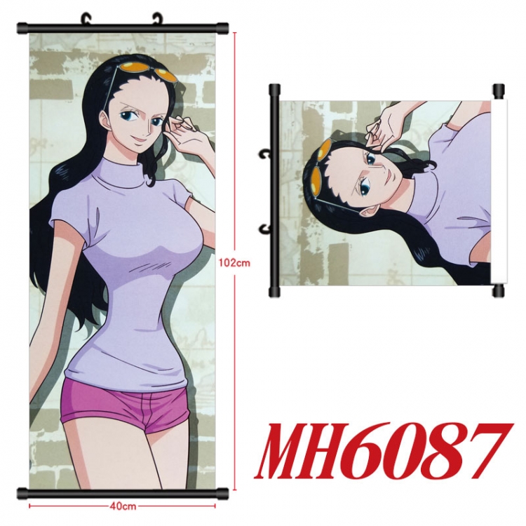 One Piece Anime black Plastic rod Cloth painting Wall Scroll 40X102CM MH6087