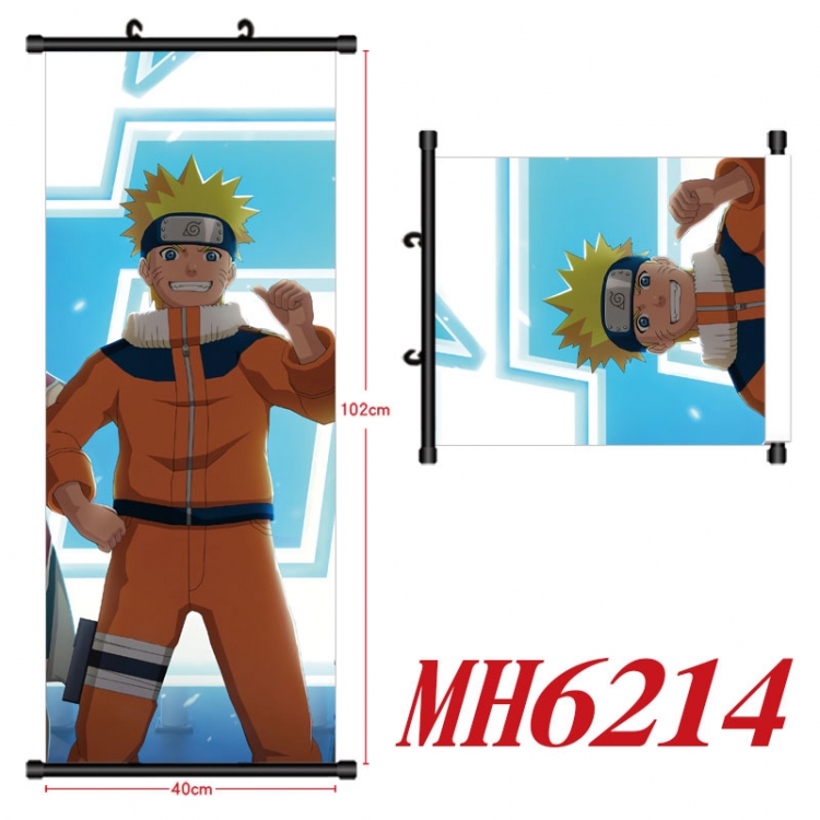 Naruto Anime black Plastic rod Cloth painting Wall Scroll 40X102CM MH6214