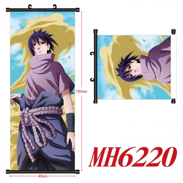 Naruto Anime black Plastic rod Cloth painting Wall Scroll 40X102CM MH6220
