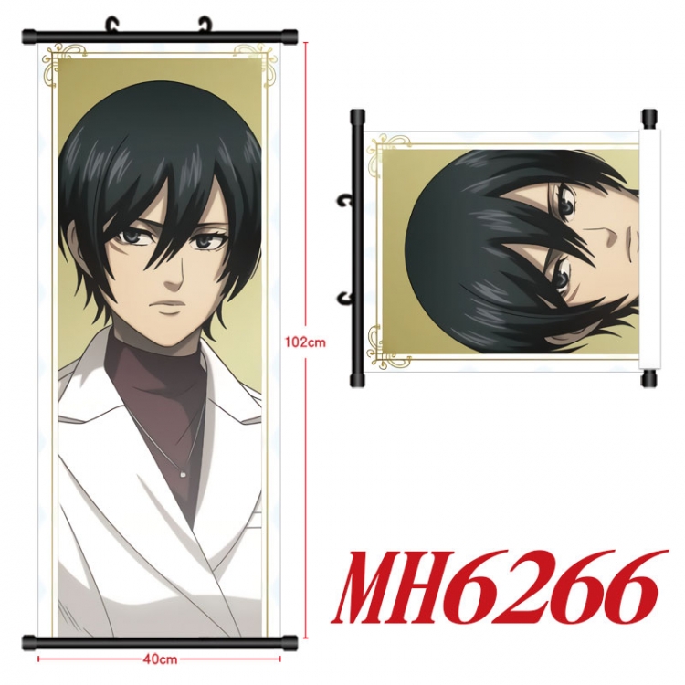 Shingeki no Kyojin Anime black Plastic rod Cloth painting Wall Scroll 40X102CM  MH6266