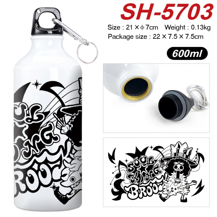 One Piece Anime print sports kettle aluminum kettle water cup 21x7cm  SH-5703