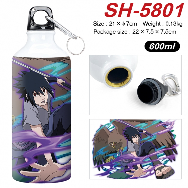 Naruto Anime print sports kettle aluminum kettle water cup 600ml 21x7cm SH-5801