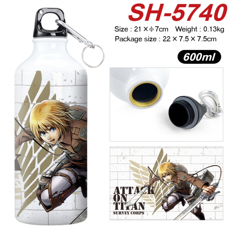 Shingeki no Kyojin Anime print sports kettle aluminum kettle water cup 600ml SH-5740