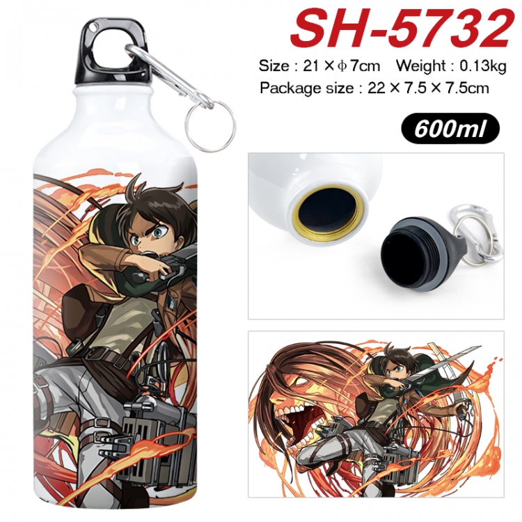 Shingeki no Kyojin Anime print sports kettle aluminum kettle water cup 600ml SH-5732