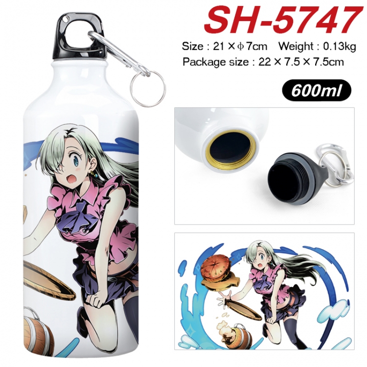 The Seven Deadly Sins Anime print sports kettle aluminum kettle water cup 600ml SH-5747