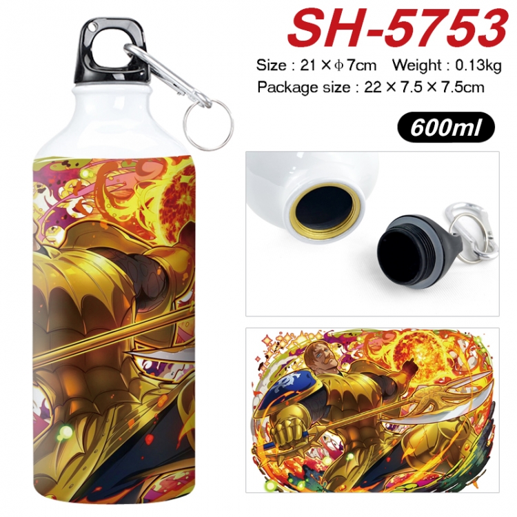 The Seven Deadly Sins Anime print sports kettle aluminum kettle water cup 600ml  SH-5753