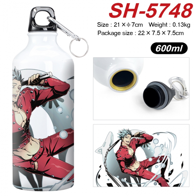 The Seven Deadly Sins Anime print sports kettle aluminum kettle water cup 600ml SH-5748