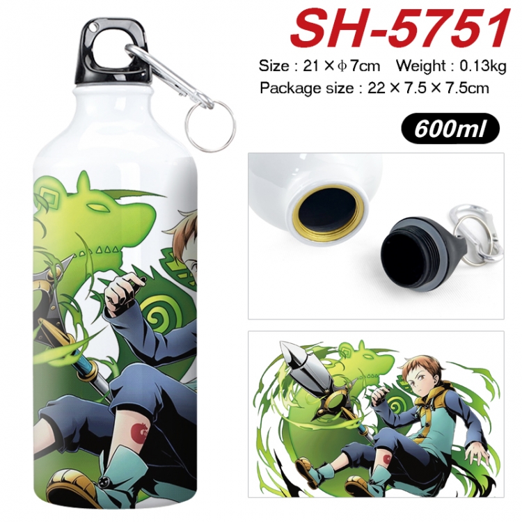 The Seven Deadly Sins Anime print sports kettle aluminum kettle water cup 600ml SH-5751
