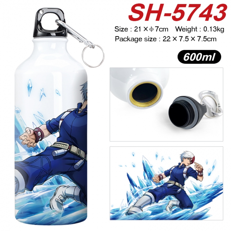 My Hero Academia Anime print sports kettle aluminum kettle water cup 600ml  SH-5743