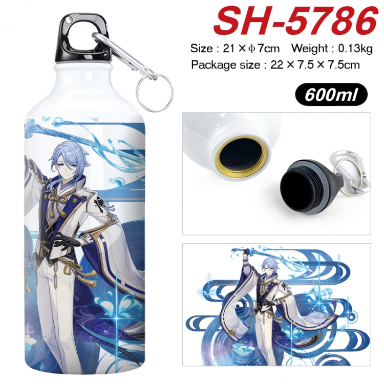 Genshin Impact Anime print sports kettle aluminum kettle water cup 600ml SH-5786