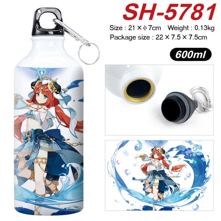Genshin Impact Anime print sports kettle aluminum kettle water cup 600ml SH-5781