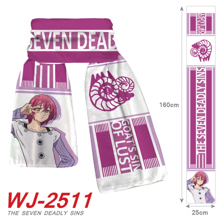 The Seven Deadly Sins Anime Plush Impression Scarf Neck 25x160cm WJ-2511
