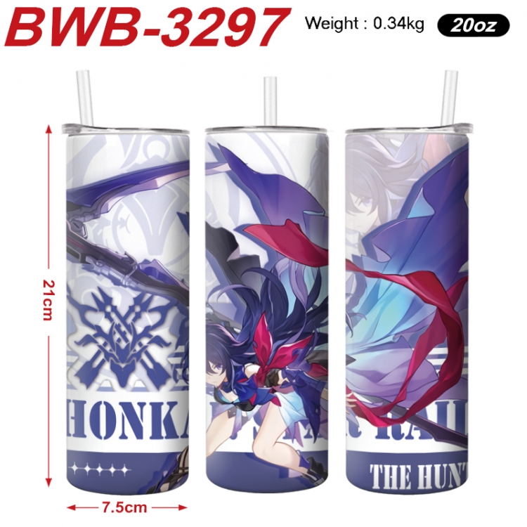 Honkai: Star Rail Anime printing insulation cup straw cup 21X7.5CM BWB-3297A