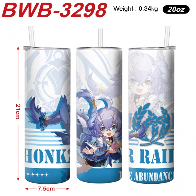 Honkai: Star Rail Anime printing insulation cup straw cup 21X7.5CM  BWB-3298A