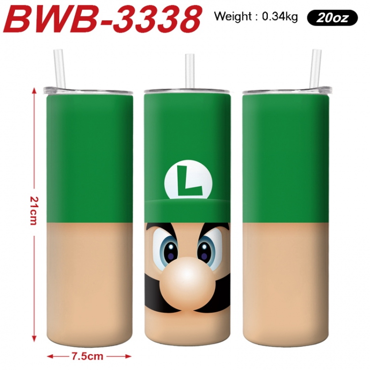 Super Mario Anime printing insulation cup straw cup 21X7.5CM BWB-3338A