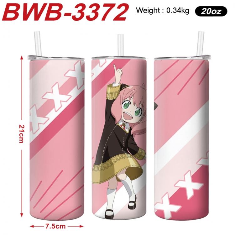 SPY×FAMILY Anime printing insulation cup straw cup 21X7.5CM  BWB-3372A