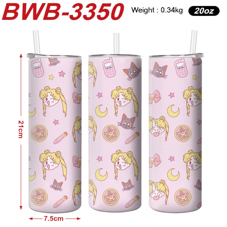 sailormoon Anime printing insulation cup straw cup 21X7.5CM  BWB-3350A