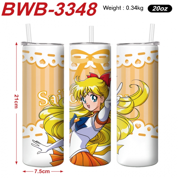 sailormoon Anime printing insulation cup straw cup 21X7.5CM BWB-3348A
