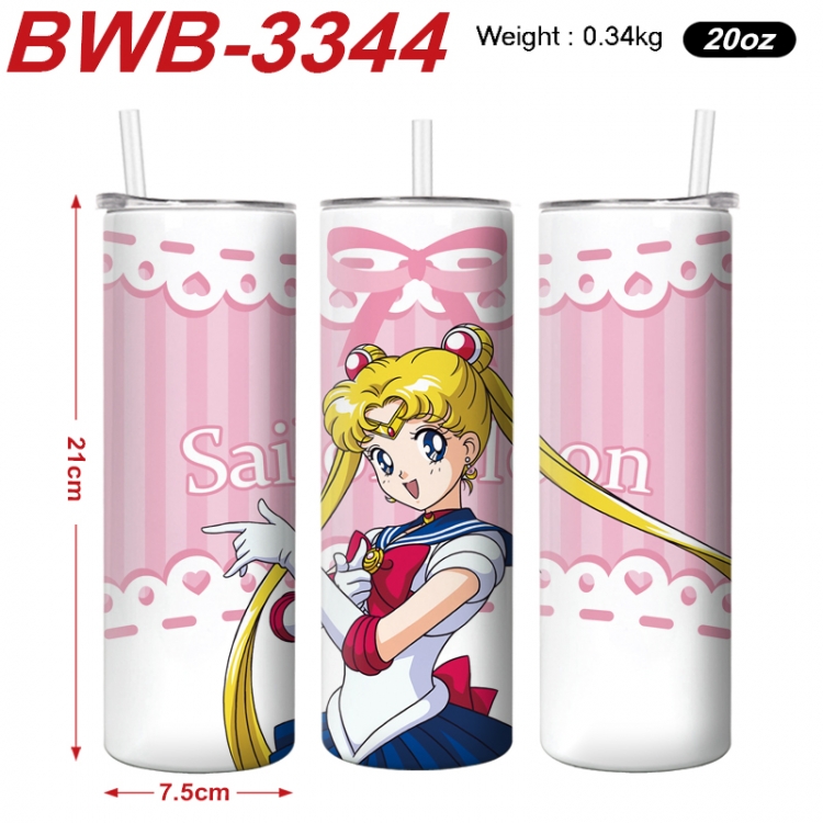 sailormoon Anime printing insulation cup straw cup 21X7.5CM BWB-3344A