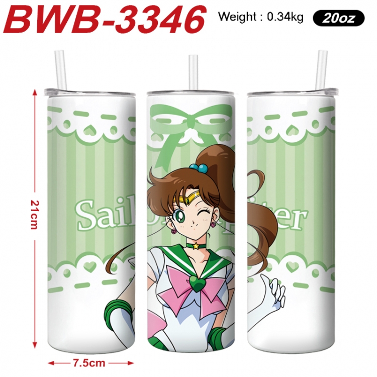 sailormoon Anime printing insulation cup straw cup 21X7.5CM BWB-3346A