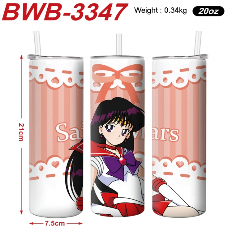 sailormoon Anime printing insulation cup straw cup 21X7.5CM BWB-3347A