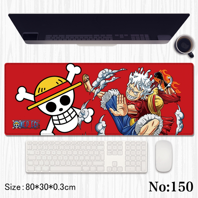 One Piece Anime peripheral computer mouse pad office desk pad multifunctional pad 80X30X0.3cm  150