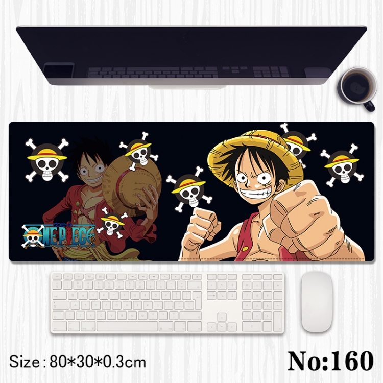 One Piece Anime peripheral computer mouse pad office desk pad multifunctional pad 80X30X0.3cm 160