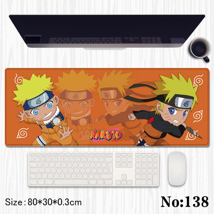 Naruto Anime peripheral computer mouse pad office desk pad multifunctional pad 80X30X0.3cm 138