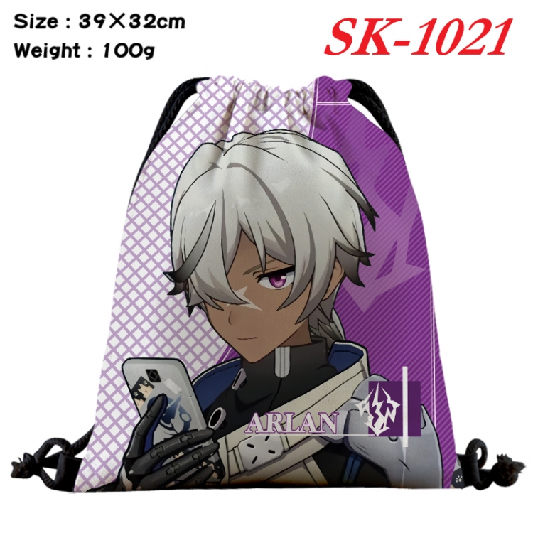 Honkai: Star Rail cartoon Waterproof Nylon Full Color Drawstring Pocket 39x32cm SK-1021