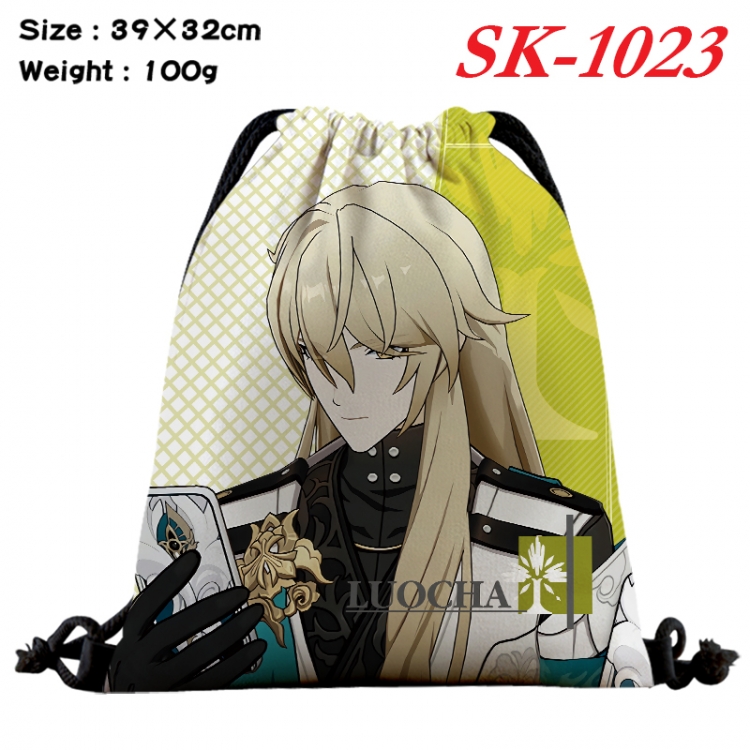 Honkai: Star Rail cartoon Waterproof Nylon Full Color Drawstring Pocket 39x32cm SK-1023