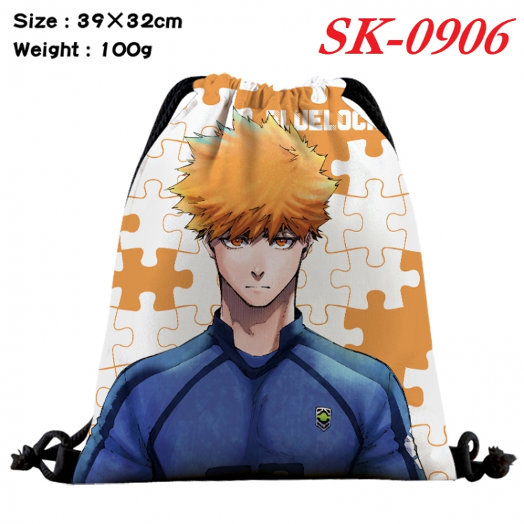 BLUE LOCK cartoon Waterproof Nylon Full Color Drawstring Pocket 39x32cm SK-0906