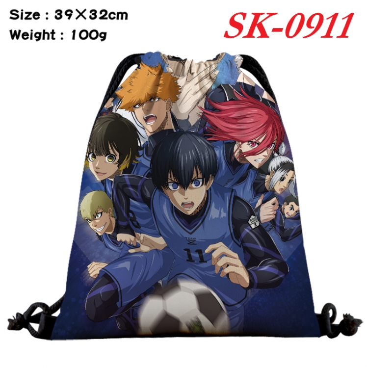 BLUE LOCK cartoon Waterproof Nylon Full Color Drawstring Pocket 39x32cm SK-0911