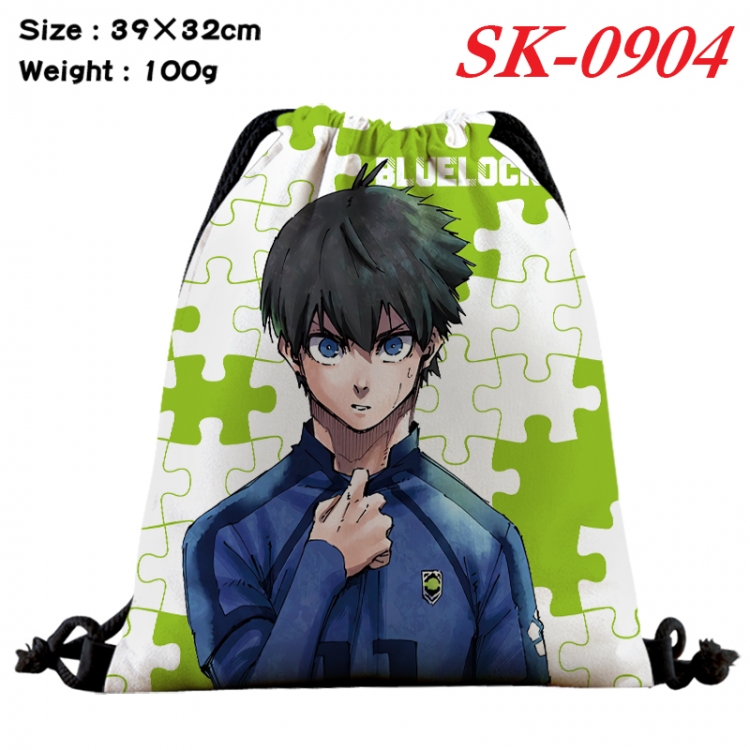 BLUE LOCK cartoon Waterproof Nylon Full Color Drawstring Pocket 39x32cm SK-0904