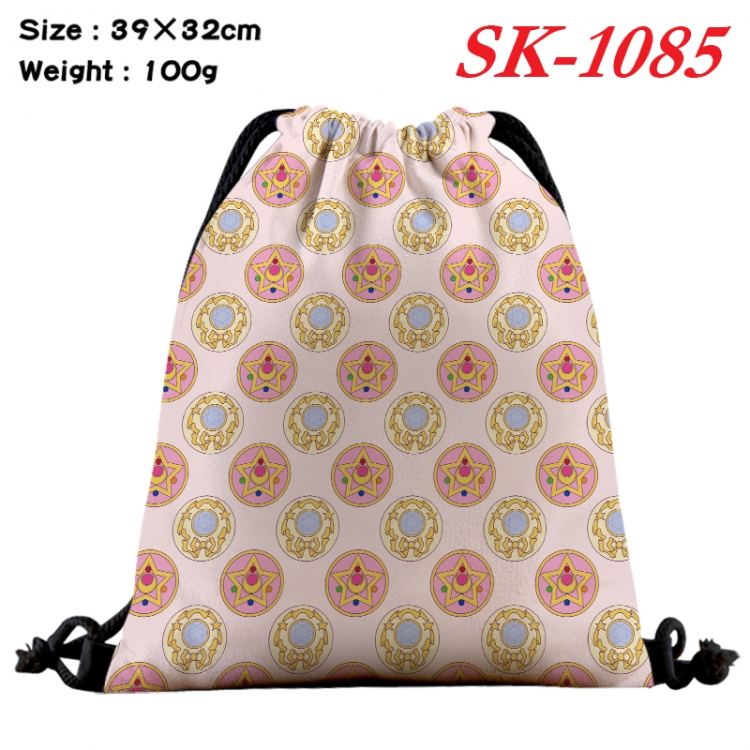 sailormoon cartoon Waterproof Nylon Full Color Drawstring Pocket 39x32cm SK-1085