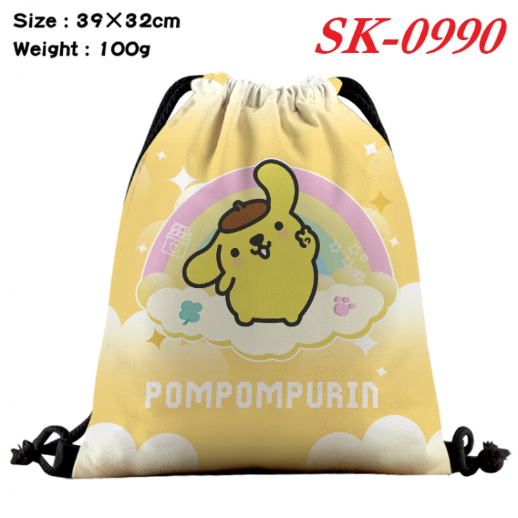 sanrio cartoon Waterproof Nylon Full Color Drawstring Pocket 39x32cm SK-0990