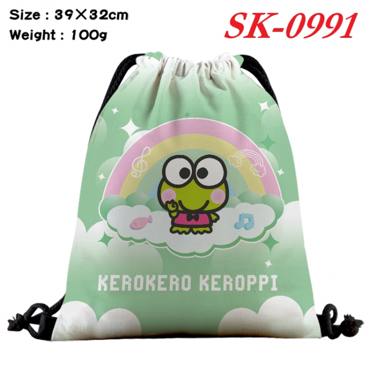 sanrio cartoon Waterproof Nylon Full Color Drawstring Pocket 39x32cm SK-0991