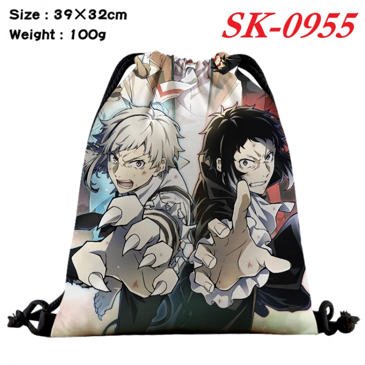 Bungo Stray Dogs cartoon Waterproof Nylon Full Color Drawstring Pocket 39x32cm SK-0955