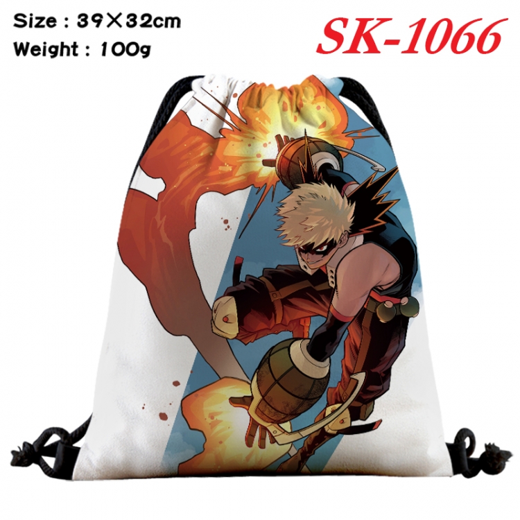 My Hero Academia cartoon Waterproof Nylon Full Color Drawstring Pocket 39x32cm SK-1066