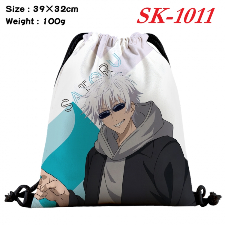 Jujutsu Kaisen cartoon Waterproof Nylon Full Color Drawstring Pocket 39x32cm  SK-1011