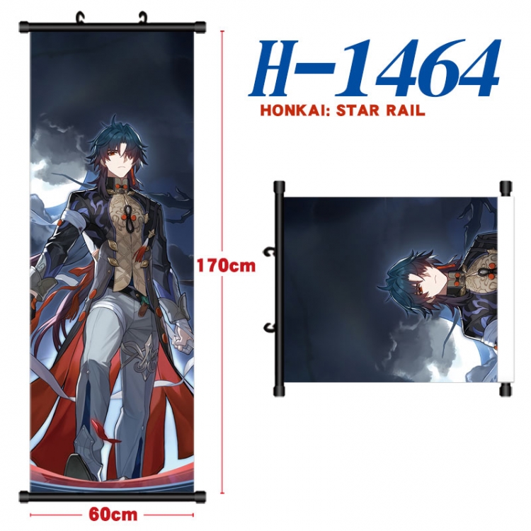 Honkai: Star Rail Black plastic rod cloth hanging canvas painting Wall Scroll 60x170cm H-1464