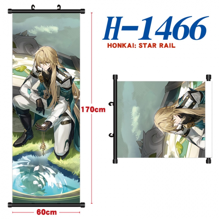 Honkai: Star Rail Black plastic rod cloth hanging canvas painting Wall Scroll 60x170cm H-1466