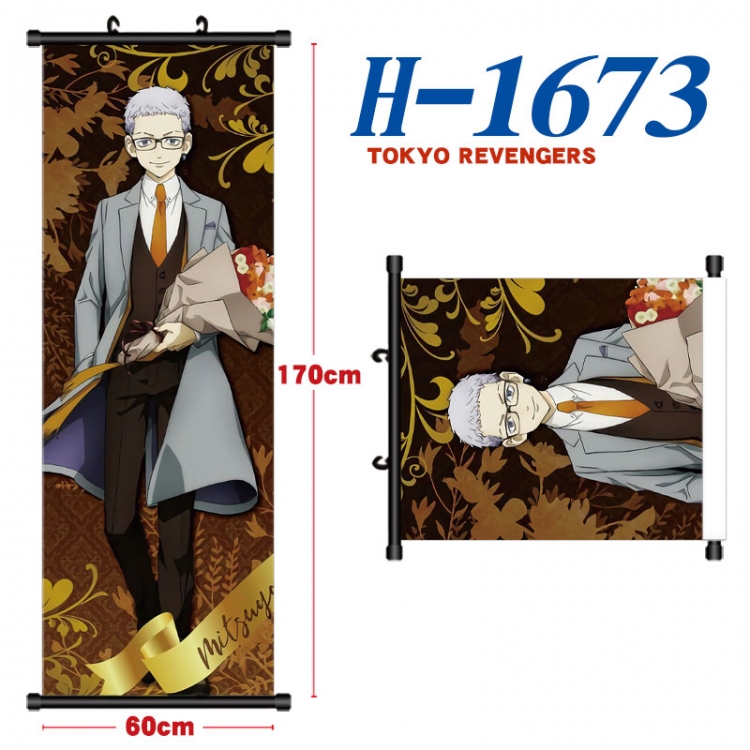 Tokyo Revengers  Black plastic rod cloth hanging canvas painting Wall Scroll 60x170cm  H-1673