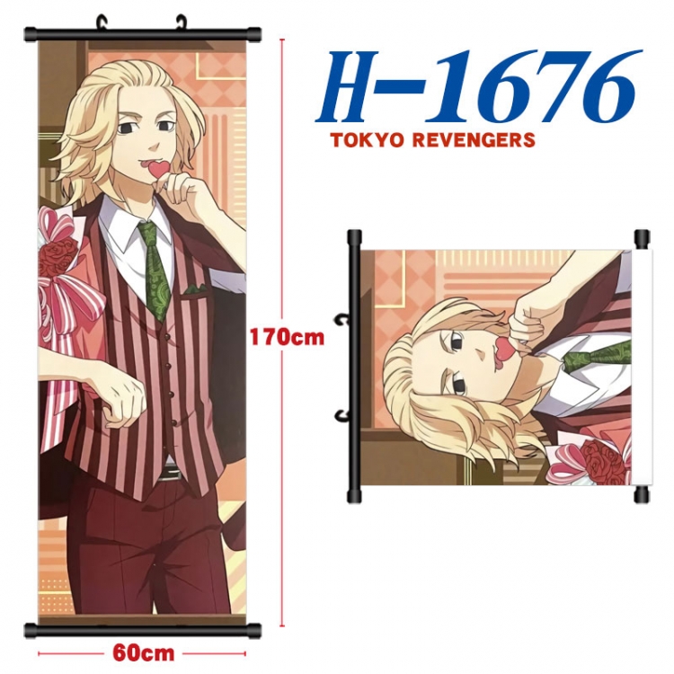 Tokyo Revengers  Black plastic rod cloth hanging canvas painting Wall Scroll 60x170cm  H-1676