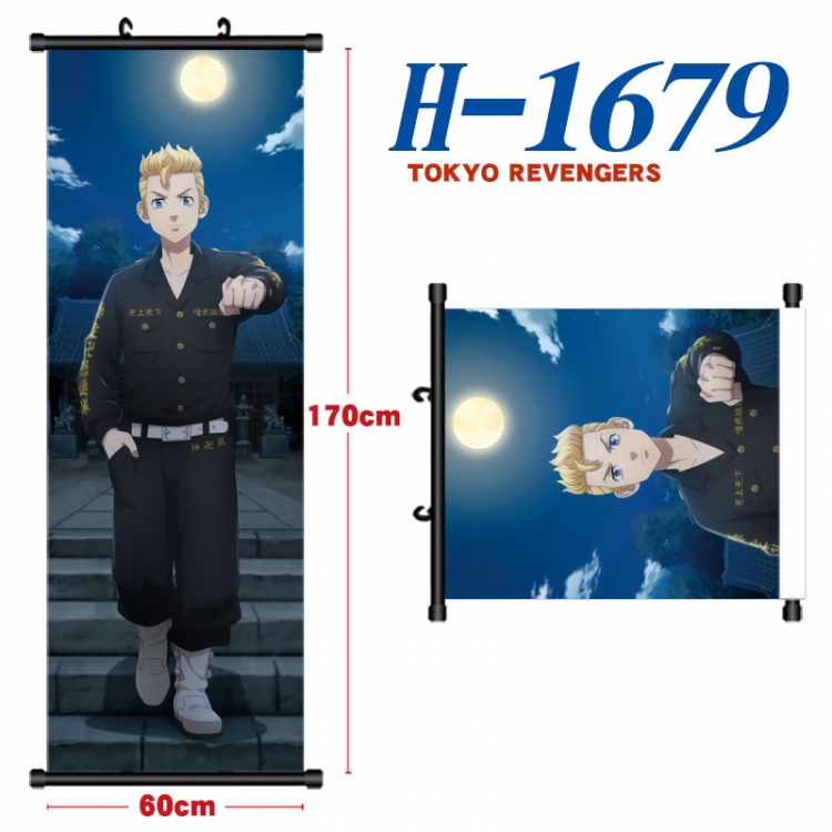 Tokyo Revengers  Black plastic rod cloth hanging canvas painting Wall Scroll 60x170cm  H-1679